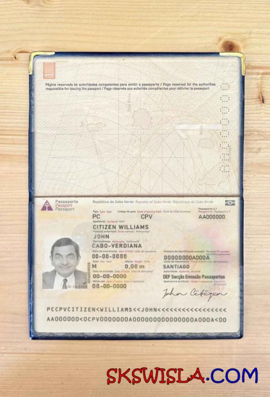 Republika Zielonego Przylądka zdjęcie do paszportu pliki PSD, skan i fotografowany obraz